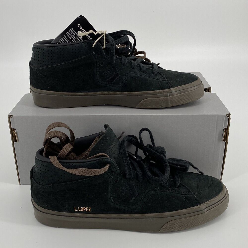 Converse Louie Lopez Pro Mid Black Brown Sneakers Sz M 6 W 7.5 172900C